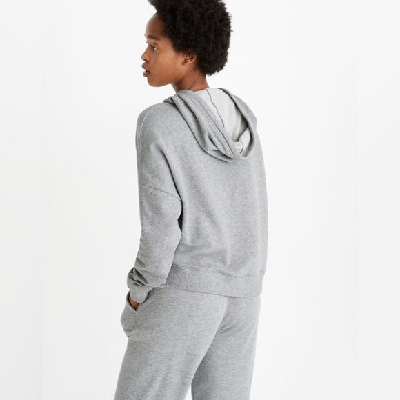 Miles(s) by Madewell Warmup Hoodie Sweatshirt in Light Heather Grey, Size XS - Picture 3 of 12